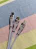 倍思数据线三合一充电线6A快充66W充电器线 适用苹果14/13小米华为Type-c安卓手机一拖三车载紫 实拍图