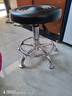 全品屋吧台椅升降椅子高脚凳子酒吧椅前台家用吧椅旋转椅收银台实验室 经典黑【脚钉款】 实拍图
