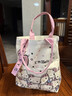 卡通蝴蝶结新款日系极简帆布包单肩上课通勤耐磨手提包 樱桃kt猫27*24cm 实拍图