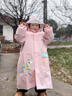 牧萌儿童雨衣带书包位男童女童女孩加长全身学生雨披 粉独角兽 2XL 实拍图