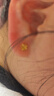 周六福足金999四叶草黄金耳钉女耳饰生日礼物计价AA096009一对约0.7g 实拍图
