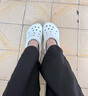 卡骆驰（CROCS）贝雅卡骆班洞洞鞋轻便耐磨一脚蹬休闲鞋女鞋时尚沙滩鞋|205089 白/深蓝-126 41 /42(260mm) 实拍图