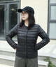 鸭鸭（YAYA）佟丽娅同款轻薄羽绒服女新款冬季短款圆领内胆修身时尚薄外套男 黑色【女款无领】 L 【建议100-115斤】 实拍图