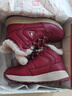 足力健老人鞋雪地靴加厚棉鞋羊毛鞋2296303D 女/雅致红 38 实拍图