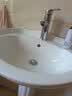 柯鲸卫生间陶瓷一体洗手盆方形立柱盆阳台洗脸盆面盆洗手池小户型台盆 5202立柱盆+全套配件+单冷龙头 实拍图