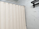 未来式浴室折叠浴帘磁吸防水淋浴房隔断卫生间干湿分离隐形挡水帘免打孔 米白色双侧磁吸【帘+杆】 适用宽度150-179 帘宽1.8米高2米 实拍图