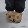 卡皮巴拉冬季儿童包跟棉鞋保暖居家毛毛EVA底防滑中小童宝宝棉拖 升级版环保材质浅咖色 12 38/39码（适合37/38脚穿） 实拍图