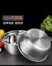 304不锈钢盆洗菜盆新款食品级实盆淘米神器厨房漏盆筛网篮沥水篮 18-20-24-26cm【304实盆】四个装 实拍图