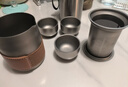 布比克（BUERK）便携双层防烫304不锈钢户外旅行茶具钛化层泡茶器套装 一壶三杯 实拍图