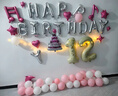 欧妮姿生日场景布置女孩生日气球道具氛围布置场景派对装饰快乐银色星月 实拍图