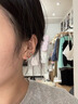 芯奢S999足银耳环女士2026新款养耳洞素圈耳圈耳钉纯银设计高级感耳饰 8MM【2只装】【适合耳骨佩戴】 实拍图