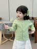 七乐豆婴儿春季开衫上衣薄款纯棉春装宝宝外套春秋女童儿童女宝开春衣服 奶绿 90 cm 实拍图