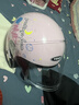 野马（YEMA）头盔3c认证新国标A类633S 秋冬季男女通用电动摩托车安全帽防冻保暖防雾3/4盔 樱桃粉奥秘花 实拍图