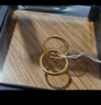 周六福简约足金999黄金耳圈耳环女生日礼物计价AA090923 一对 约1.24g 实拍图