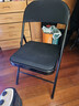 【京喜甄选】电脑椅折叠椅可折叠座椅工学椅凳子便携会议椅座椅 升级加固【黑皮黑架】 实拍图