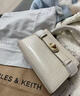 CHARLES&KEITH鳄鱼纹凯莉包手提斜挎婚包包女包生日礼物CK2-50270880-1 Ivory象牙色 S 实拍图