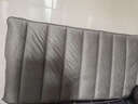 新款绒料加厚夹棉床头靠垫现代简约床头罩纯色绗缝布艺床头套全包 荷兰绒【线条款-浅灰】特厚夹棉 适用床头长1.5米【高度65cm内】 实拍图