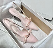 CHARLES&KEITH缎面蝴蝶结尖头高跟凉鞋女生日礼物送女友CK1-60361556 Light Pink浅粉色 34 实拍图