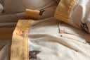 浪莎孕妇睡衣女带胸垫纯棉月子服孕期产后哺乳全棉家居服大码套装 V领-01F8003 L （100-120斤） 实拍图