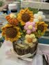 包贝勒永生花玩偶针织向日葵手工花束生日礼物女生教师节礼物送女友老师 向日葵手工盆栽针织花束+灯串礼袋 实拍图