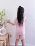 浪莎（LangSha）夏款莫代尔女童睡衣女孩空调服宝宝家居服荷叶套装 实拍图