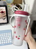 世大家水杯女夏季泡茶吸管杯高颜值便携水杯耐高温塑料杯子 实拍图