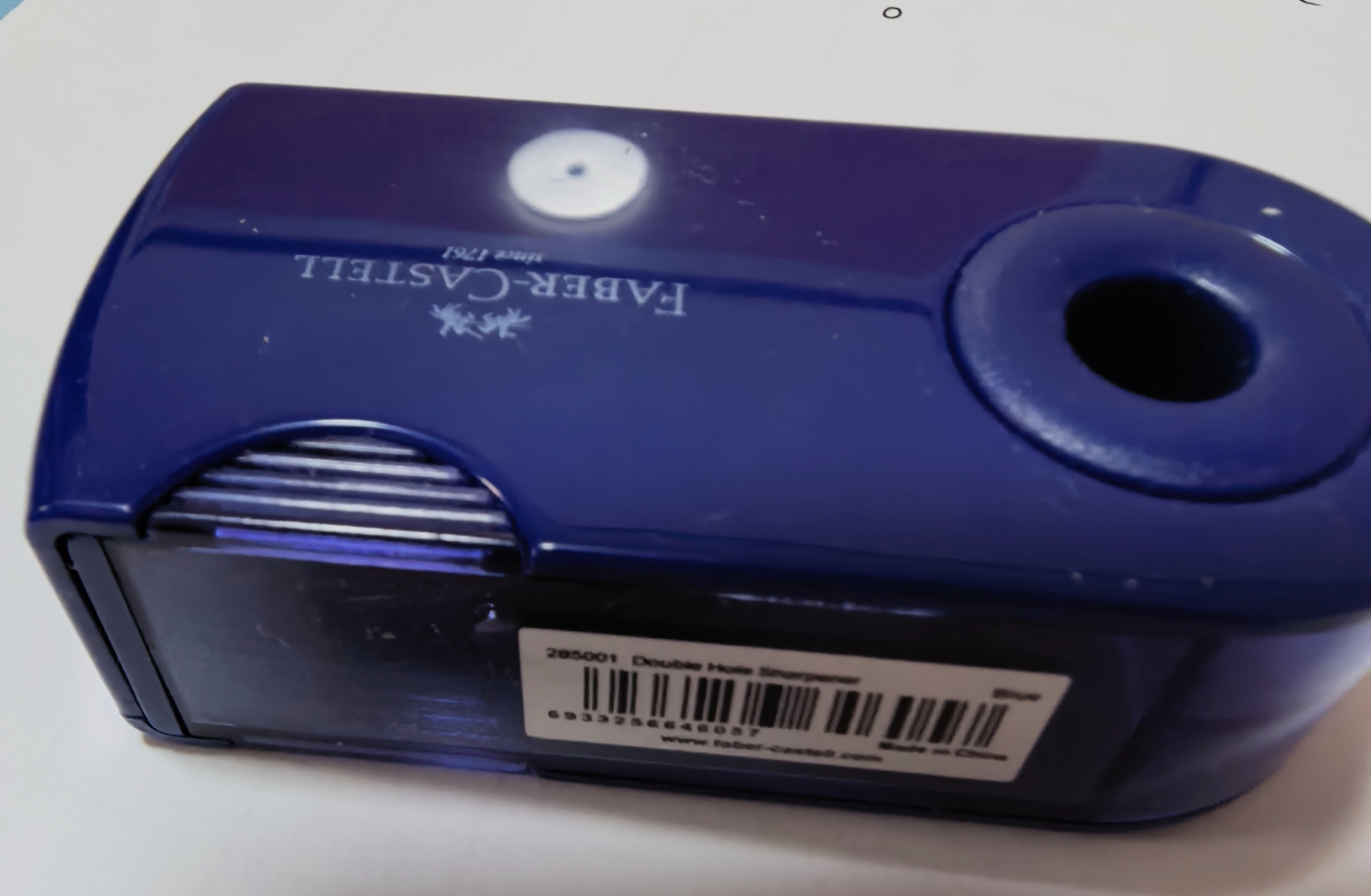 辉柏嘉（Faber-castell）双孔卷笔刀转笔刀素描削笔器铅笔刀小学生手动旋笔刀-182701蓝色 实拍图