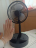 伸缩折叠小风扇家用静音充电型办公台式USB桌面宿舍大风力无线夏台面落地两用折叠电风扇 【直插无调档开关】随机颜色 实拍图