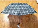 天堂 防风雨伞三折男女款商务晴雨伞57*7骨  格子黑格子 实拍图