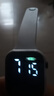 其他品牌高颜值LED手表时尚方形学生科技感超强夜光数字个性运动 白色 实拍图