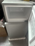 新飞冰箱小型租房用 一级能效冷 藏冷冻两用1-2人家用小冰箱 出租房双门电冰箱办公室两门 26年升级 76A128一级能效【保鲜盒款】银 实拍图