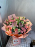 馨仪鲜花速递玫瑰花康乃馨花束送妈妈长辈礼物全国鲜花同城配送 19朵康乃馨百合混搭花束 实拍图