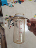 贝亲（Pigeon）自然离乳PPSU重力球吸管奶瓶双把手330ml12月+(附带奶嘴12月*2支) 实拍图