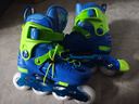 乐秀（ROADSHOW）轮滑鞋儿童专业可调滑冰鞋男女童初学者轮滑鞋3-6-12岁RX1S溜冰鞋 全闪蓝绿R8原厂套装【送护臀大礼包】 M 中码(32-35适合4-7岁) 实拍图