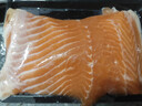 新疆三文鱼 新鲜中段 现切鱼片国产去皮切片精选400g 海鲜 顺丰，整块发货 400g 实拍图