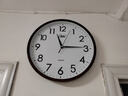 康巴丝（Compas）挂钟客厅钟表 简约钟表客厅石英钟表挂墙时钟 c2877咖木色 33.5cm 实拍图