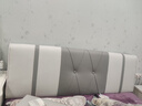 南极人（Nanjiren）水晶绒床上靠枕床头靠垫轻奢纯色卧室软包大靠背护腰长条枕可拆洗 菱形-米黄色【可拆洗】JY 1.5m床头靠背 实拍图