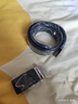 男士腰带自动扣皮带黑色荔枝纹皮革时尚潮流百搭商务简约青年人 银S字+带身 120cm 实拍图