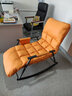 傲蕉摇摇椅成人躺椅懒人沙发单人沙发双人摇椅可坐躺睡卧室阳台午休椅 单人【橙色黑架】冬夏两用可拆洗 可躺可睡 实拍图