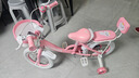 永久儿童自行车3-8岁小孩脚踏单车宝宝中大童女孩公主款童车 【升级-白胎】小猫粉+护具礼包 14寸 实拍图