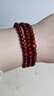 紫檀木小佛珠手链男士108颗檀香木质多圈多层手串女手镯手珠饰品 6mm108颗红棕佛字 实拍图