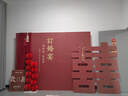 玺飞2026订婚宴布置全套装饰kt板摆件定制背景墙高级定亲摆台套餐用品 定制/兰菊庭芳+拍照道具4件套 【下单立发-无色差】 实拍图