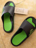回力运动拖鞋男浴室内户外不易滑厚底凉拖鞋HL39391黑绿色41-42码 实拍图
