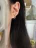 芯奢S999足银耳环女士2026新款养耳洞素圈耳圈耳钉纯银设计高级感耳饰 8MM【2只装】【适合耳骨佩戴】 实拍图