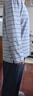 蕉内（Bananain）棉棉305H男女士睡衣睡裤纯棉情侣家居服套装春夏季长袖长裤不闷汗 【男士】雪蓝条纹 2XL 实拍图