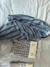 全棉时代男士内裤平角短裤薄款居家四角裤大裤衩纱布 宝石绿间蓝条纹 实拍图