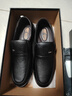 蜻蜓牌【100%全牛皮】男士皮鞋商务休闲真皮防滑软底软面中老年爸爸鞋真皮透气套脚舒适耐磨真皮百搭鞋子 黑色 43 实拍图