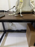 桦林语加固电脑桌台式家用卧室一体写字现代简约书桌学习办公室电竞桌子 黑架子+古橡木【16MM厚加固款】 长100宽60高75cm 实拍图