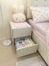 帅仕（shuaishi）全钢制床头柜卧室床边柜现代简约金属边柜奶油风落地斗柜圆弧防撞 【0醛无味】落地款二斗柜-母婴放心用 实拍图