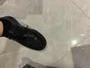 百丽七夕礼物男鞋通勤商务皮鞋牛皮褶皱增高休闲皮鞋A1373AM5 黑色 44 实拍图